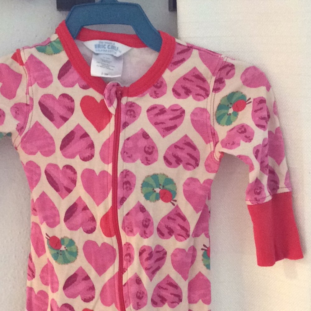 Eric Carle Hungry Caterpillar footed onesie